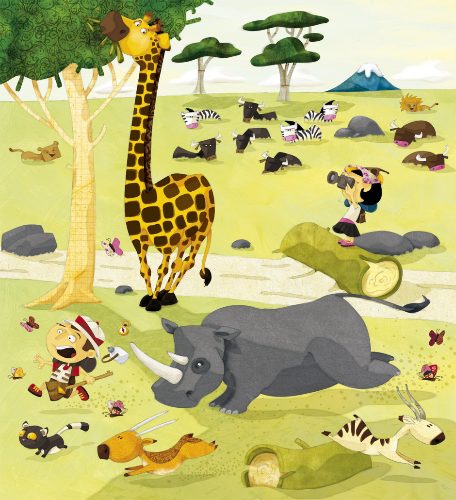 olivier huette illustration safari éditions lito