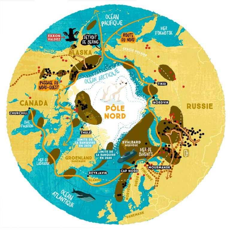 Carte de l'Arctique Olivier Huette — free download